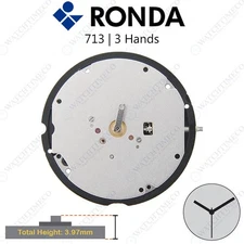 Genuine Ronda 713 Watch Movement Swiss Parts 3 Hands