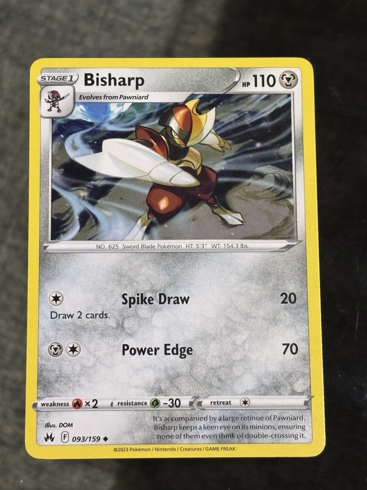 Bisharp - 093/159 - Uncommon Pokemon Card