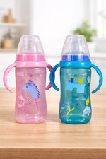 NUK 10  oz Learner Sippy Cup, 8 Months, 2  Pack   BPA  Free, Spill  Proof for Boys