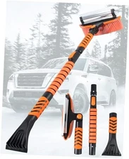  Ice Scrapers for Car Windshield, 43'' Three Stage Extendable Aluminum Alloy 