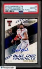 2017 Prestige Blue Chip Prospects Patrick Mahomes II RC Rookie AUTO 18/25 PSA 10