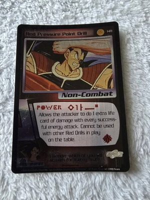 #ad #ad DBZ Dragon Ball Z FOIL Red Pressure Point Drill 148 Unlimited Saiyan Saga MP $1.99