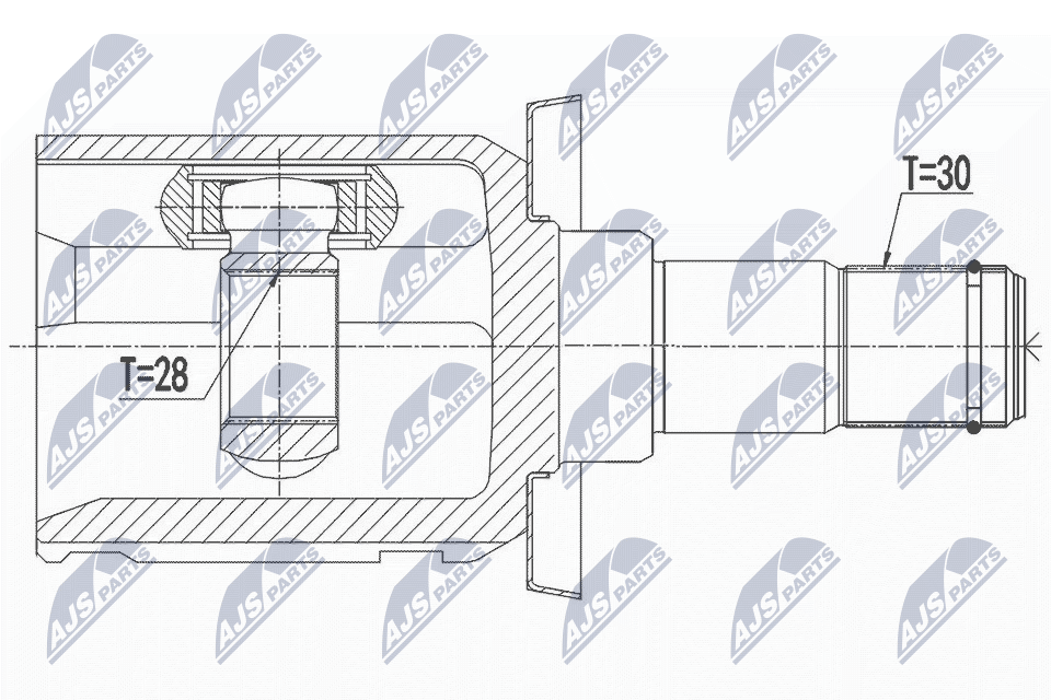 JOINT KIT DRIVE SHAFT NPW-TY-120 FOR TOYOTA HILUX/VIII/Pickup 1GD-FTV 2.8L 4cyl - Image 13