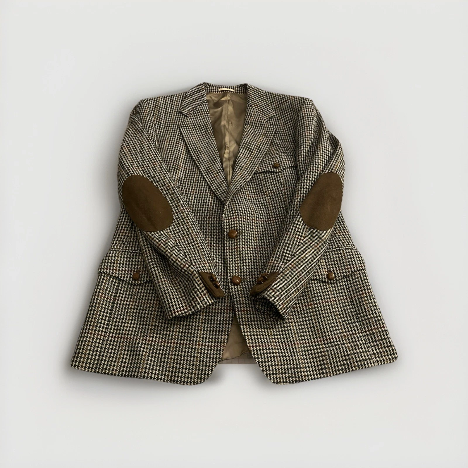 Magee Houndstooth Tweed Wool Sports Blazer Hunting Jacket Elbow Patches Size 42R
Opens in a new wind