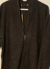 nwt SMART WOOL ROUTT | Full Zip Sweater | SUPER SOFT | POCKETS | CHARCOAL | XL