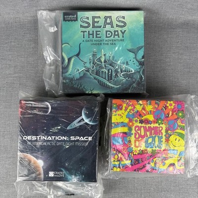 Crated With Love Date Night Game Lot of 3 Seas the Day Space Summer Love