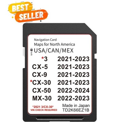 2026 64GB Navigation SD Card for Mazda with HUD Support, Easy Installation