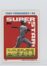 1990 Topps Super Star Sticker Back Cards Tony Fernandez Bo Jackson ( 155) 05k6