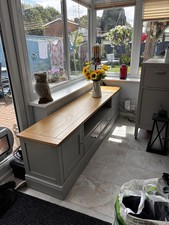 Oak and Grey TV Sideboard Extra Long Excellent Quality and Condition Collection