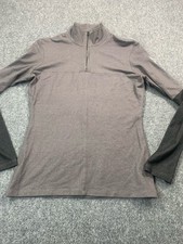 Spyder Sweater Womens Medium Long Sleeve Pullover 1/4 Zip Outdoors Gray