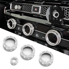 4PCS Bling Car Accessories AC Knob Covers, AC Knob Trim, Air Conditioner AC