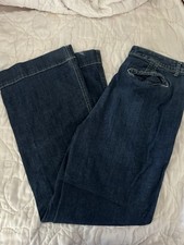 Chico’s Platinum Denim Womans Jeans/Sz 1 Regular/Dark Wash/Blue Denim