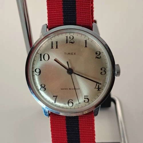 Vintage 1970's Timex 34mm Men's Mechanical Wind Watch Working & Fully Restored