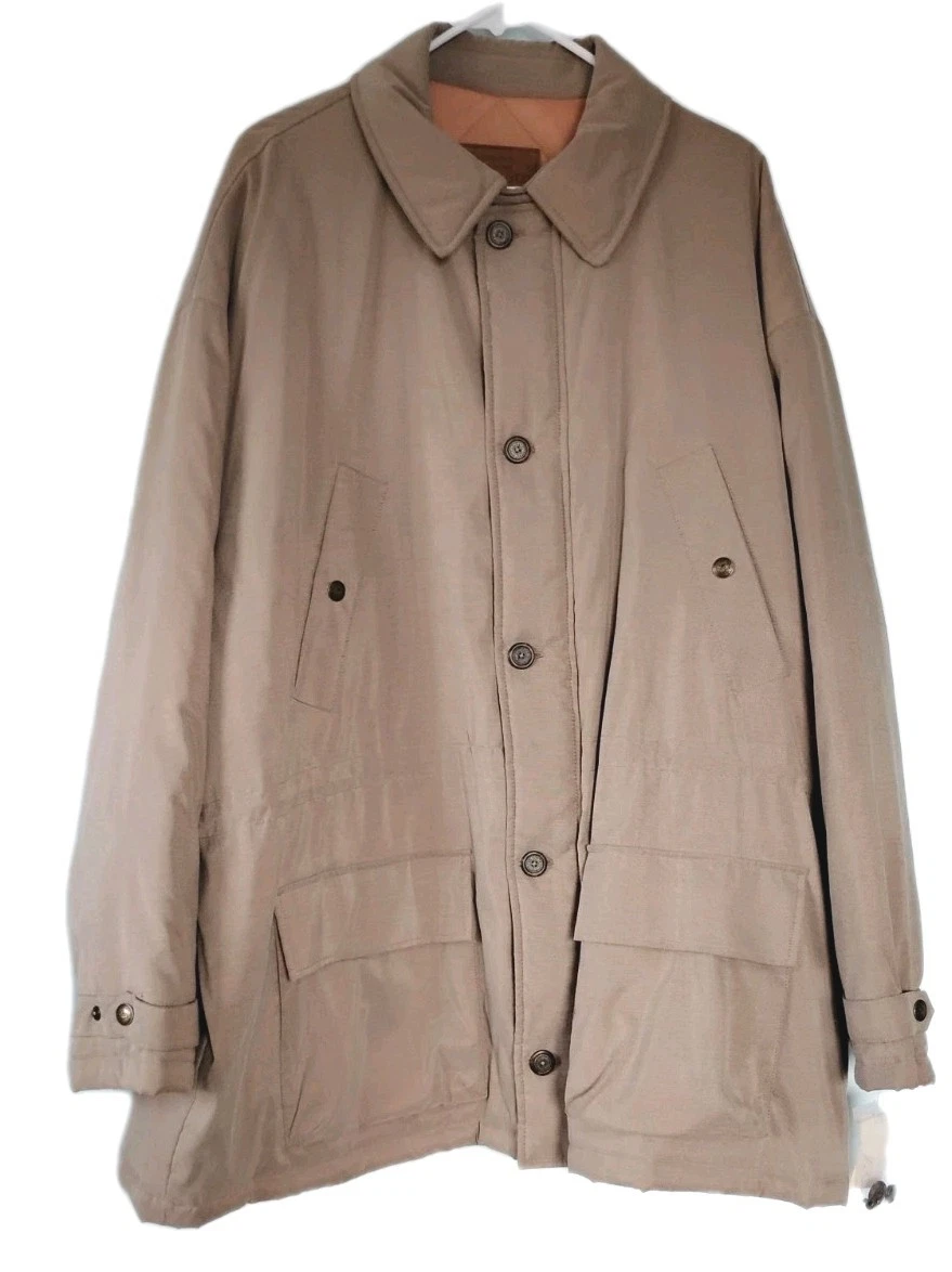 GH Bass Outdoor Men's Winter Jacket Coat XL Quilted Insulated Light Khaki NWT