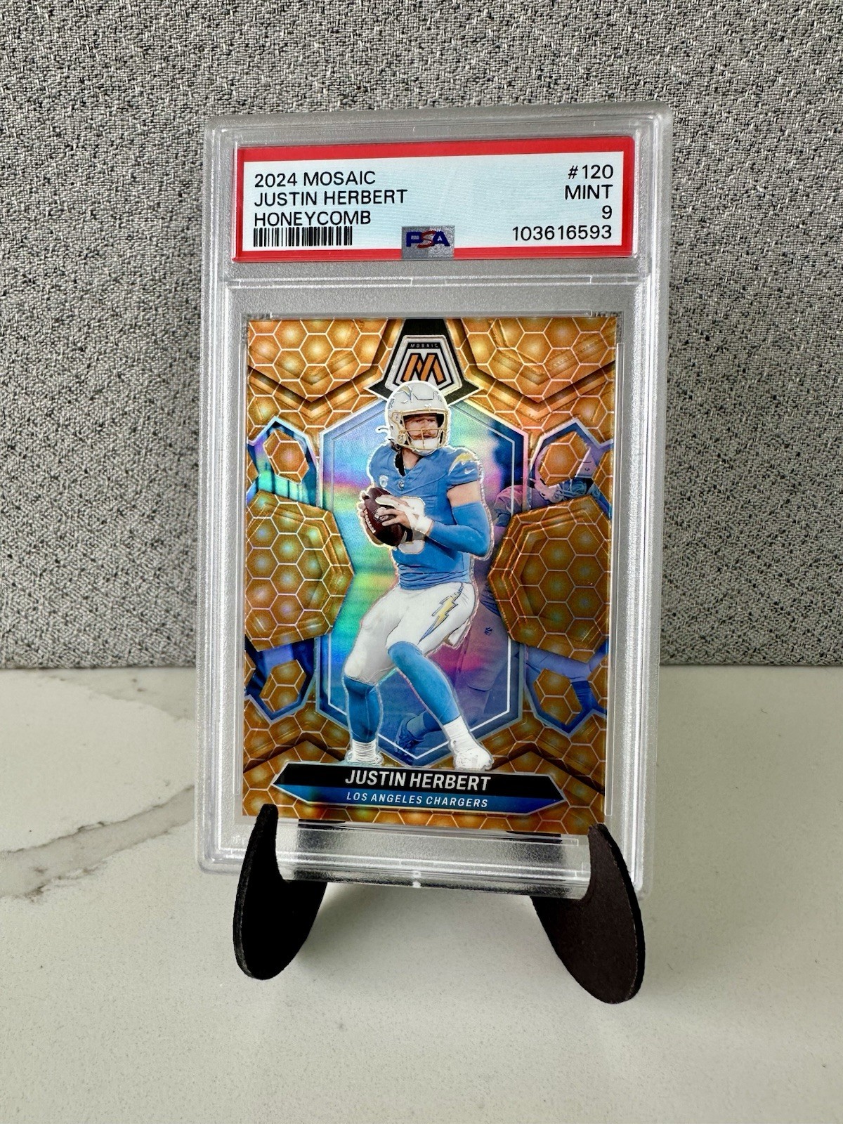 2024 Panini Mosaic CASE HIT  - Justin Herbert #120 Honeycomb Prizm