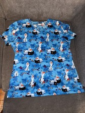Disney Scrub Top Women  Frozen II OLAF   Medium