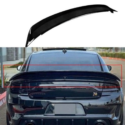 Gloss BLK Highkick Trunk Spoiler Wing For 2015-2023 Dodge Charger Redeye Style