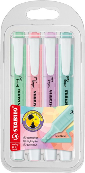 4006381527422 ZakreśLacze Swing Cool Pastel (4 Sztuki) Stabilo-image