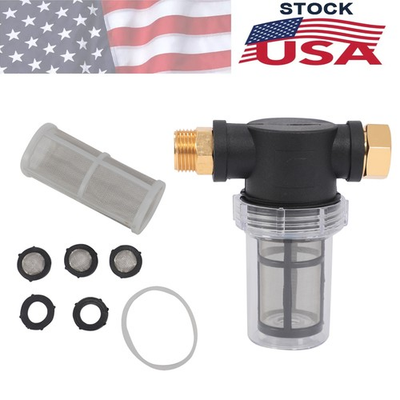 #ad #ad Hose Inlet Filter Inline Water Pressure Sediment Washing Machine US $12.99