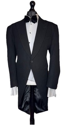 MASSGESCHNEIDERTE BERTIE WOOSTER LONDON ENGLAND LUXUS DESIGNER MORGEN ANZUG JACKE 46R