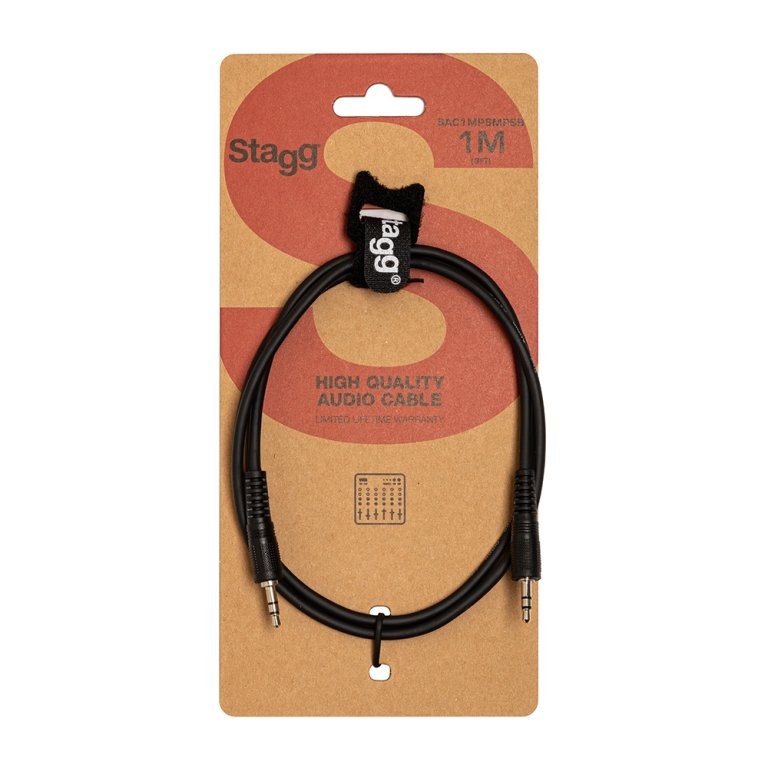 Stagg SAC1MPSMPSB Mini Jack Stereo Audio Cable