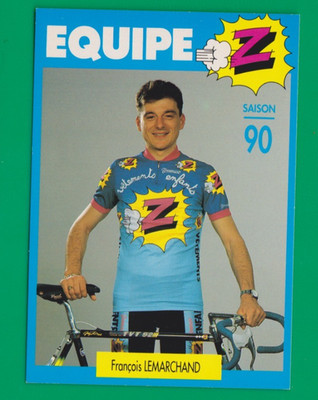 CYCLING cycling card FRANCOIS LEMARCHAND team Z 1990