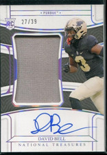2022 Panini National Treasures RPA David Bell /39 #78 Cleveland Browns RC