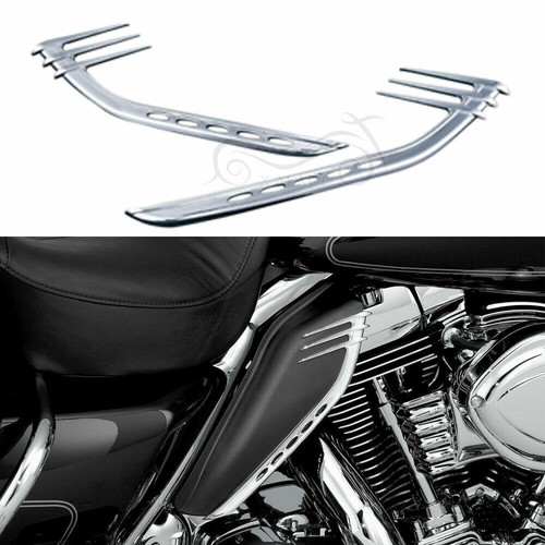 Chrome/BlackMid-Frame Air Deflectors Fit For Harley Electra Street Glide Touring - Picture 10 of 18