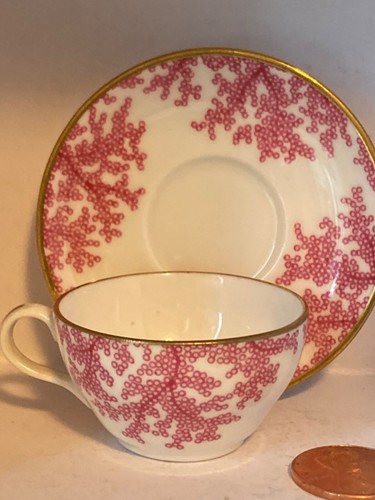 Vintage Spode Copeland MINITURE cup & saucer- pink berries pattern - Picture 5 of 11