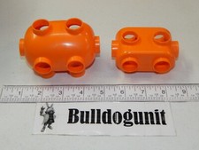 Vintage Tomy Popoids Colossal Cosmic Set 2 Orange Large Pod Connectors Part Only