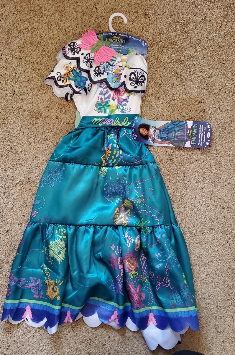 Disney Encanto Mirabel Madrigal Dress Costume Dress up Fits Sizes 4-6x New