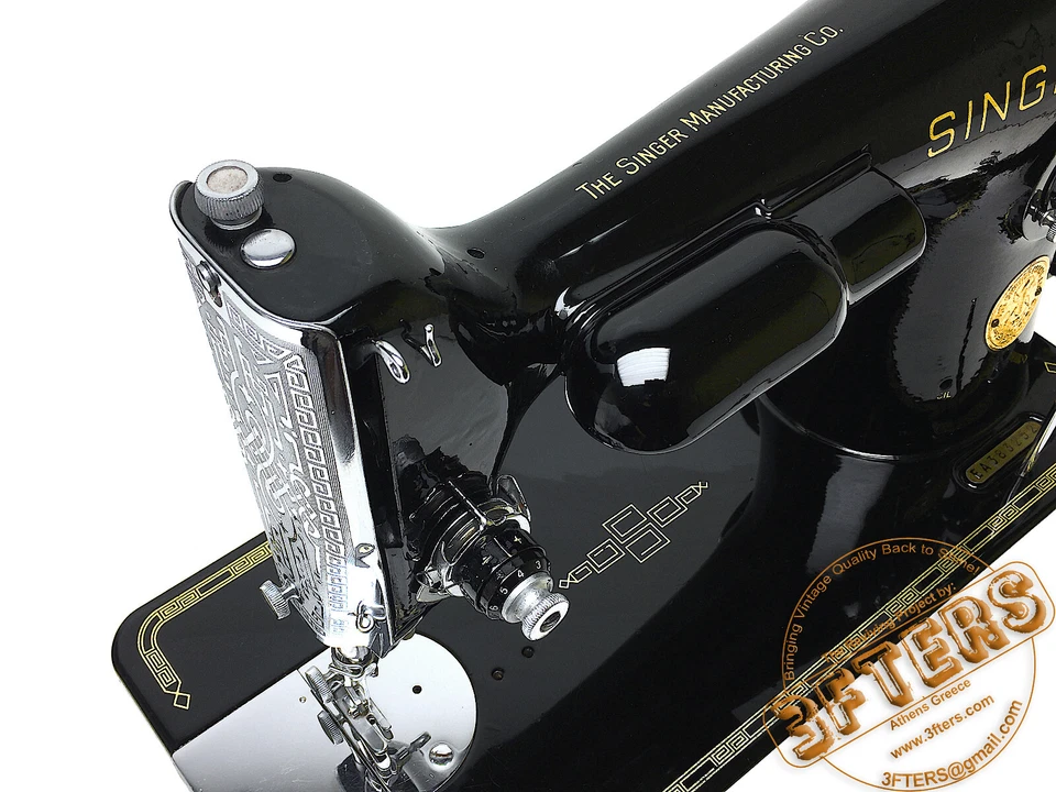 Máquina de coser SINGER 201-2 en maceta restaurada y reparada por 3FTERS Foto 4 de 4
