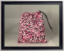 Gymnastics Leotard Grip Bags / Pink Cheetah Swirl Gymnast Birthday Goody Bag