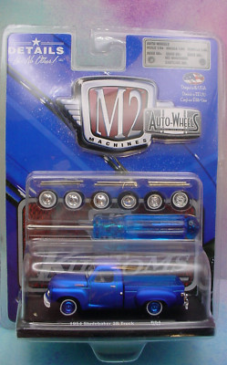 M2 Machines 1954 STUDEBAkER 3R TRUCK  satin blue R04 16-05 Auto-Wheels