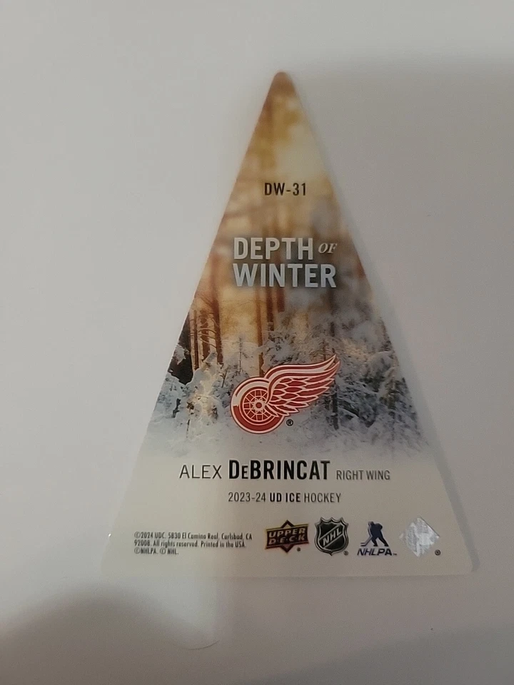 ALEX DeBRINCAT 2023-24 UPPER DECK ICE DEPTH OF WINTER DIE CUT INSERT - Image 2 of 2