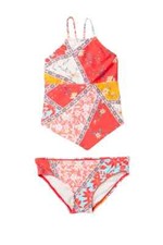 Raisins Big Girl's 2 Pc Kitts Set Apron Tankini Swimsuit Orange Red NEW