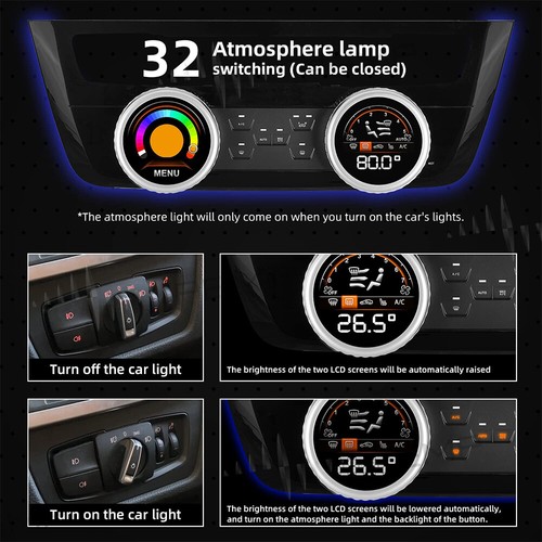 A/C LCD Touch Air Conditioner Panel Climate Control For BMW 3 Series F30 2013-19 - Picture 6 of 12