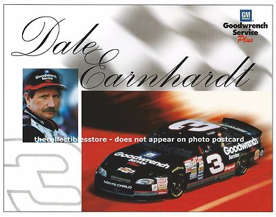 DALE EARNHARDT 1999 GM GOODWRENCH PLUS NASCAR WINSTON CUP SERIES PHOTO POSTCARD