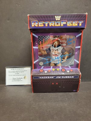 SIGNED WWE Hacksaw Jim Duggan w/ COA Retrofest Elite Collection Mattel Figure 
