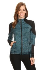 Yelete Women's Active Wear Zip Up Jacket