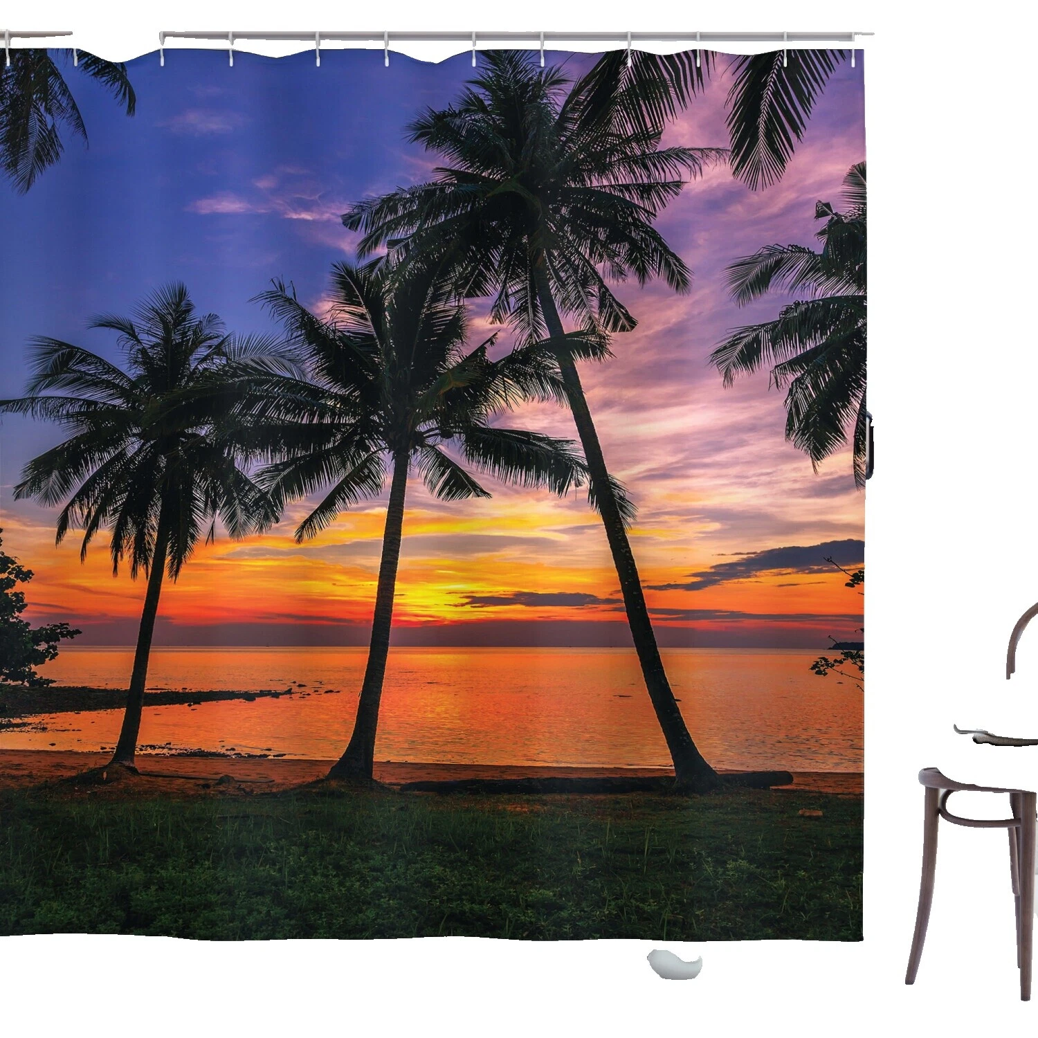 Cortinas de Ducha gótico Multicolor Poliéster