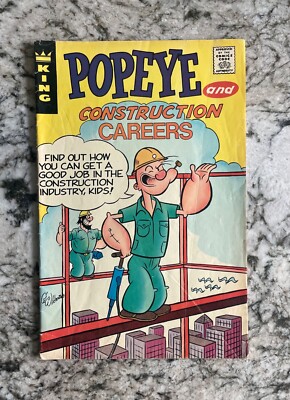 POPEYE AND CONSTRUCTION CAREERS #E-5 - KING COMICS - 1972! | eBay