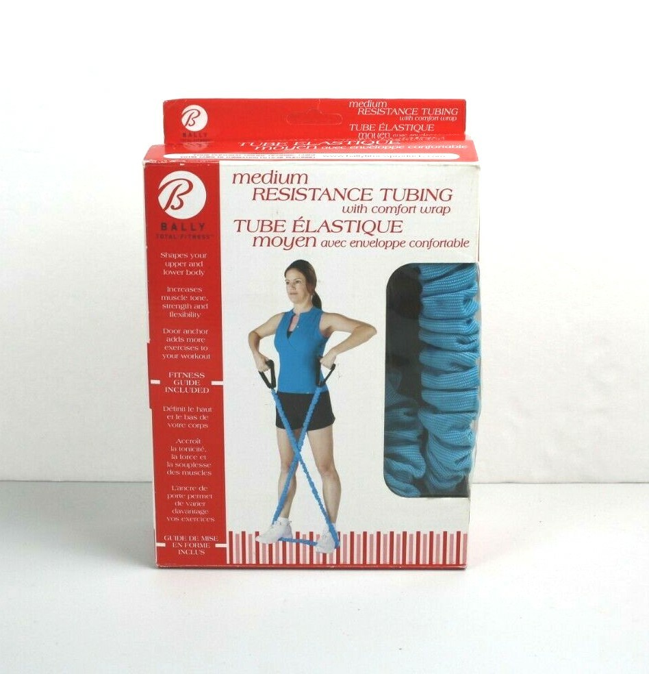BALLY Total Fitness Medium Resistance Tubing With Comfort Wrap (e