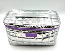 New! Clinique Makeup Train Case Bag ~ Sliver ...