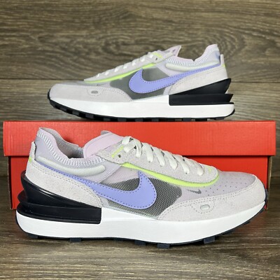 Nike Women's Waffle One Gray Purple Athletic Casual Shoes Sneakers Trainers New