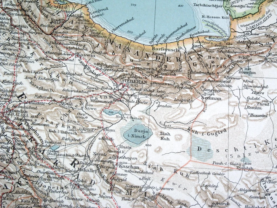 MAPA ANTIGUO ORIGINAL DE PERSIA 1910 IRANÍ AFGANISTÁN PAKISTÁN TURQUESTÁN Foto 2 de 4
