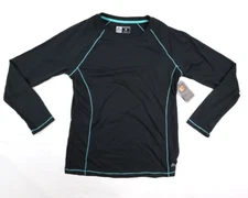 RBX Women's XL X-DRI Black Athletic Performance Thin Long Sleeve Shirt