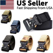 MEN Casual Military Tactical Army Adjustable Quick Release Belts Pants Waistband