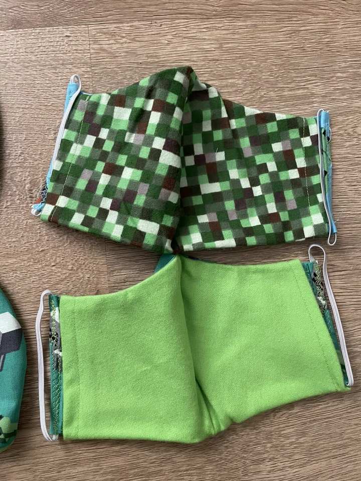 lot of 9 Kid Face Mask Minecraft and Marvel Avengers - Image 2 of 4