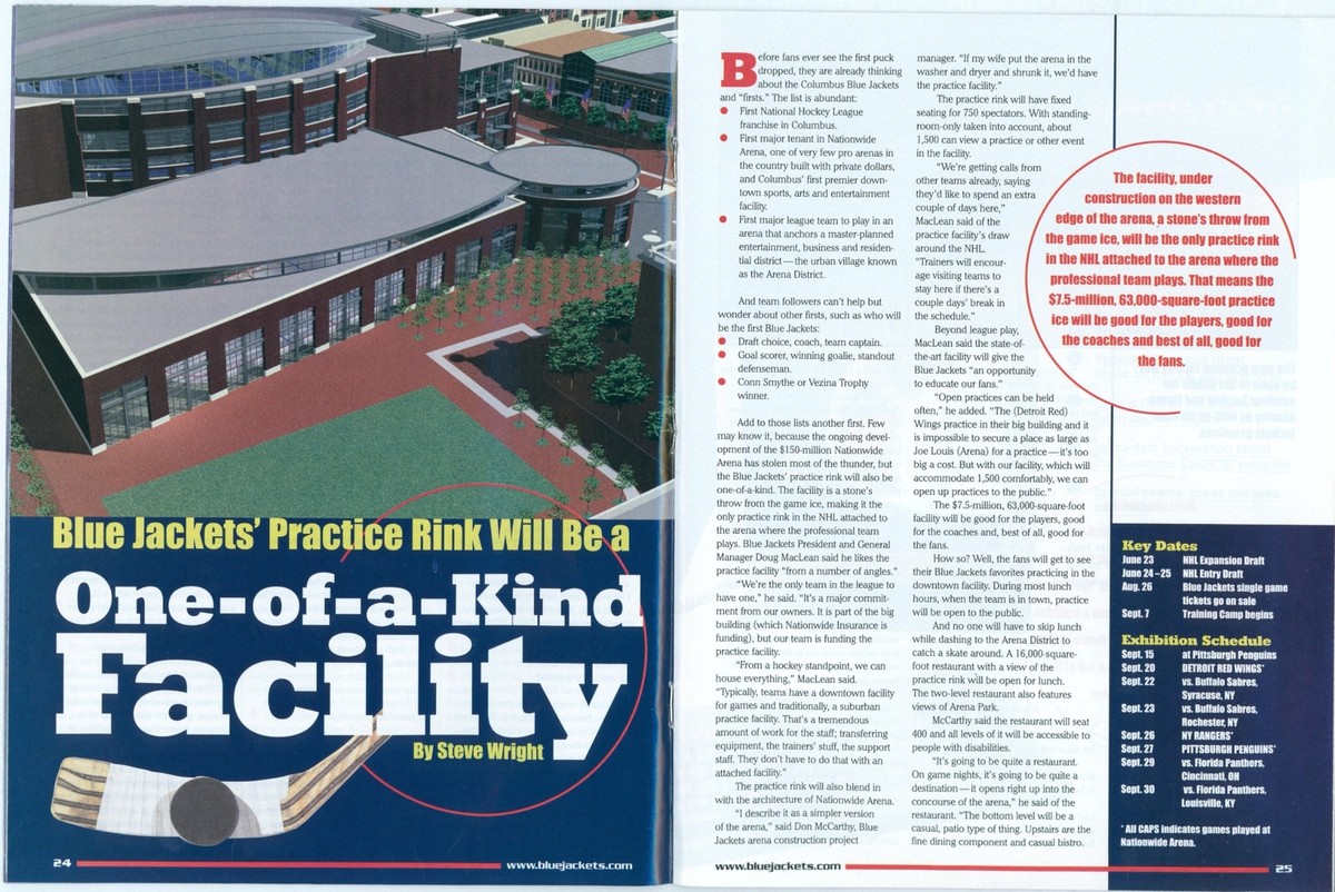 2000 Columbus Blue Jackets Beat Magazine Second Issue Draft